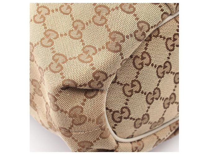 Borsa a Spalla Gucci GG Canvas Bianco Beige - vista 7