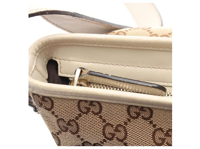 Borsa a Spalla Gucci GG Canvas Bianco Beige - vista 9