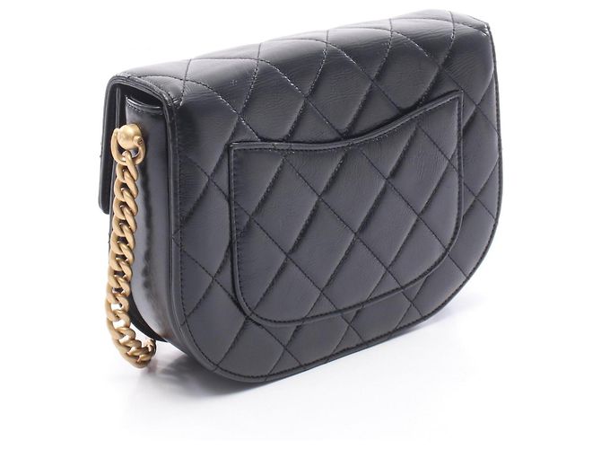 Borsa a tracolla in pelle matelassé Chanel Nero - vista 2
