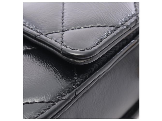 Borsa a tracolla in pelle matelassé Chanel Nero - vista 9
