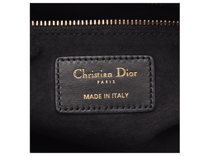 Christian Dior LADY DIOR Borsa Cannage Media Nero - vista 4