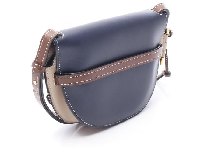 Borsa a tracolla piccola Loewe Gate Bag Marrone Beige Blu navy - vista 2