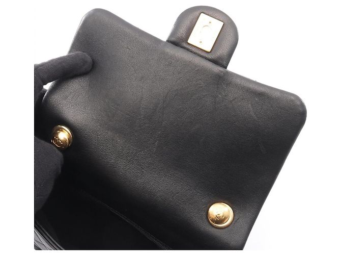 Borsa Chanel Mini Matelassé in agnello nero - vista 6