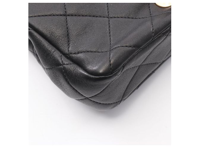 Borsa Chanel Mini Matelassé in agnello nero - vista 7