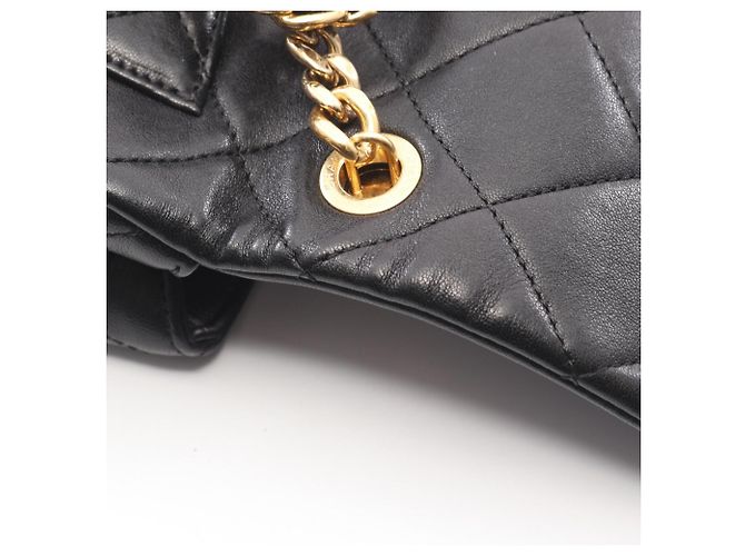 Borsa Chanel Mini Matelassé in agnello nero - vista 8