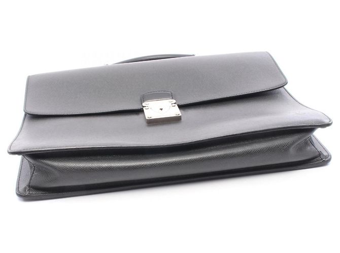Sac de bureau Louis Vuitton Robusto 1 Marron Noir Gris - vue 10