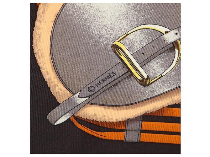Hermès Hermes Carre 90 JUMPING Sciarpa Foulard Marrone Multicolore Beige - vista 2