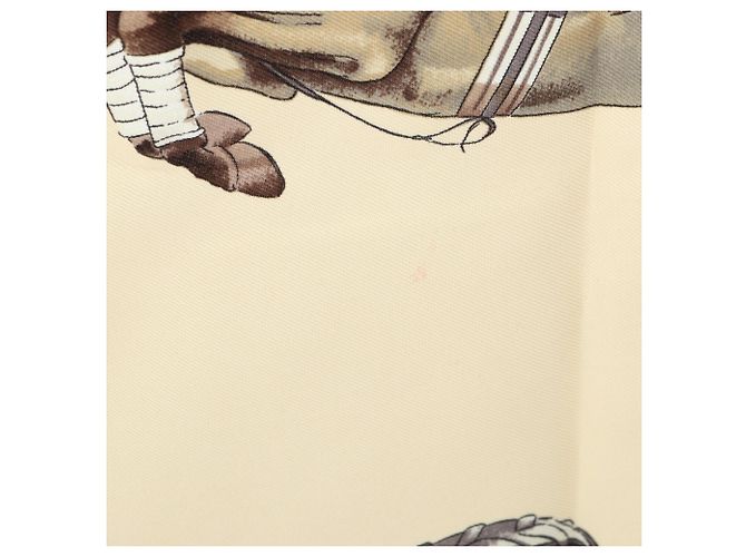 Hermès Hermes Carre 90 JUMPING Sciarpa Foulard Marrone Multicolore Beige - vista 6