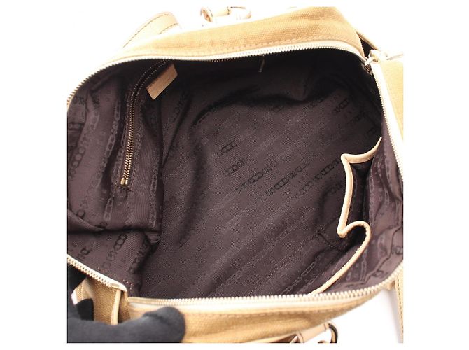 Céline Borsa a mano Celine Macadam con nappa Beige Cachi - vista 3