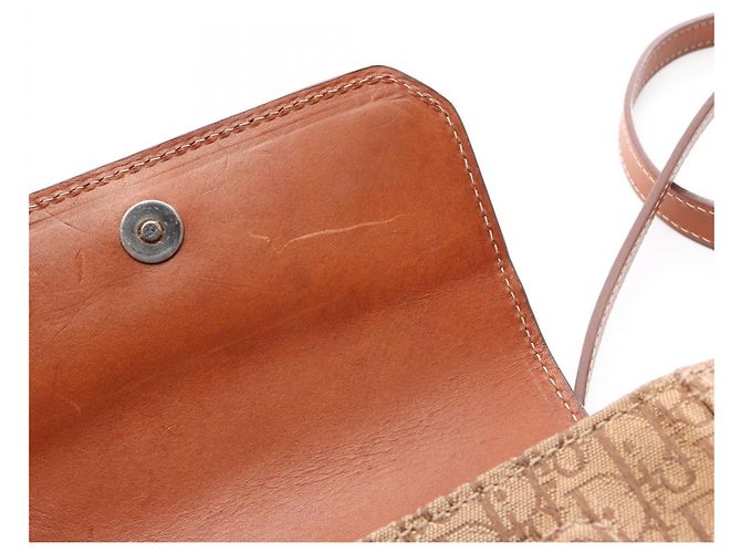 Christian Dior Dior Street Chic Trotter Borsa a Spalla Marrone Beige - vista 11