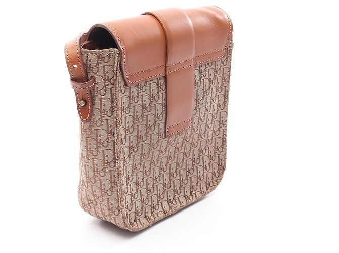 Christian Dior Dior Street Chic Trotter Borsa a Spalla Marrone Beige - vista 2