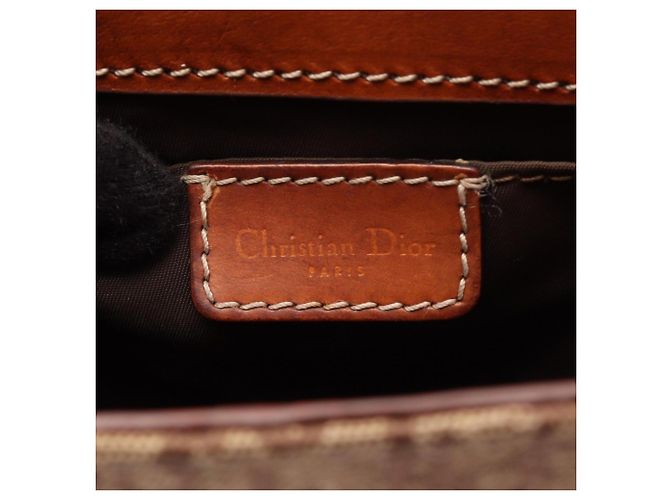 Christian Dior Dior Street Chic Trotter Borsa a Spalla Marrone Beige - vista 4