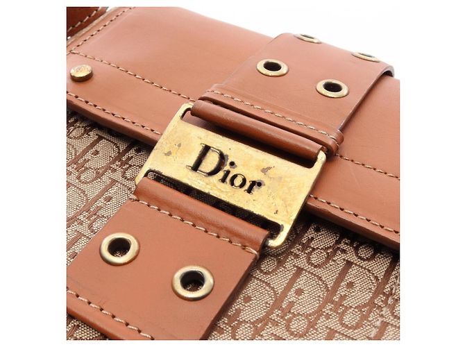 Christian Dior Dior Street Chic Trotter Borsa a Spalla Marrone Beige - vista 6