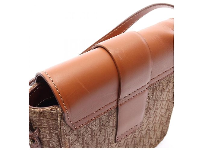 Christian Dior Dior Street Chic Trotter Borsa a Spalla Marrone Beige - vista 7