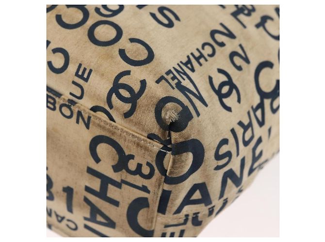 Sac cabas CHANEL By Sea Line en toile blanc argent CC Auth 179915 Argenté - vue 16