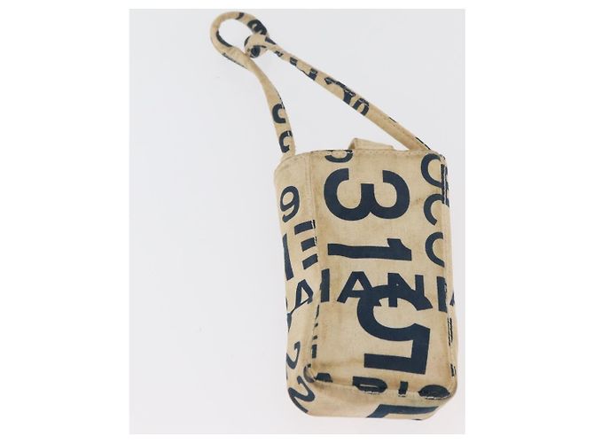 Sac cabas CHANEL By Sea Line en toile blanc argent CC Auth 179915 Argenté - vue 24