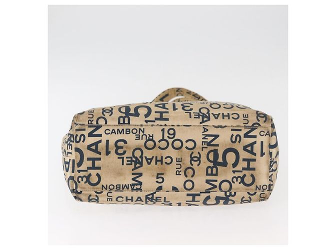 Sac cabas CHANEL By Sea Line en toile blanc argent CC Auth 179915 Argenté - vue 6
