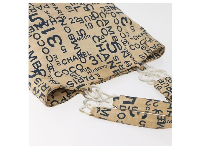 Sac cabas CHANEL By Sea Line en toile blanc argent CC Auth 179915 Argenté - vue 7
