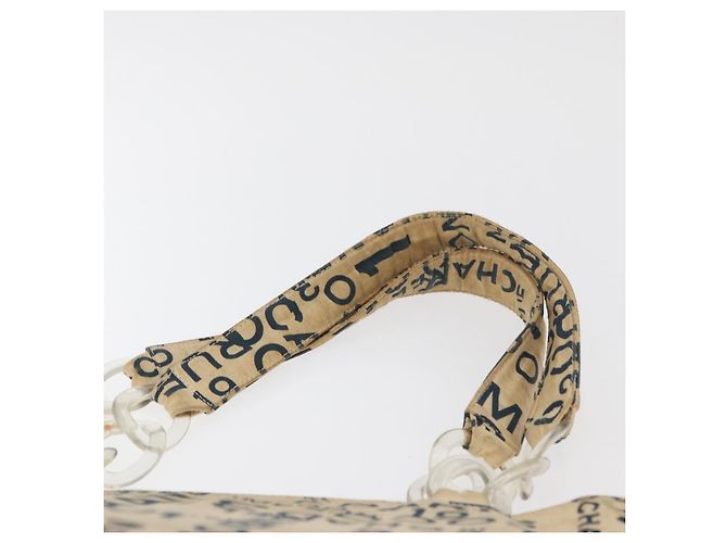 Sac cabas CHANEL By Sea Line en toile blanc argent CC Auth 179915 Argenté - vue 9