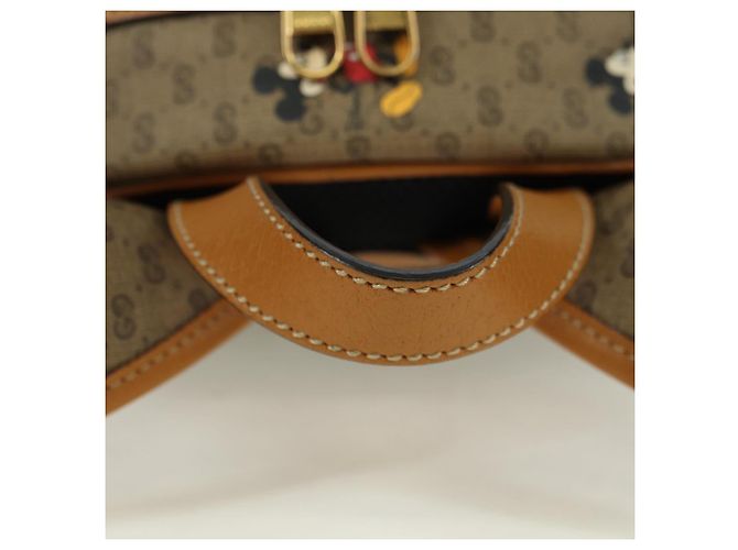 Zaino GUCCI Micro GG Supreme Disney PVC Beige Oro 552884 Auth 179866SAM D'oro - vista 7