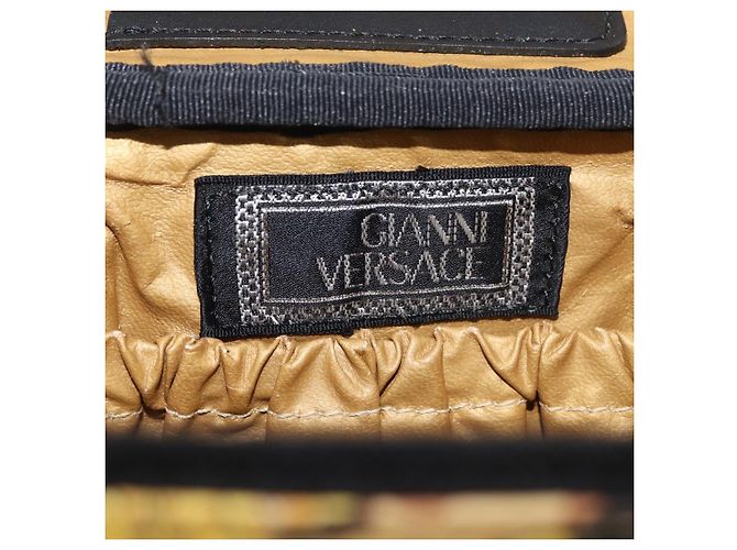 Borsa a mano Gianni Versace Vanity PVC Giallo Oro Autentica BA12716 D'oro - vista 19