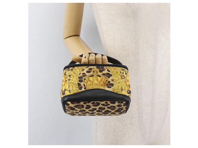 Borsa a mano Gianni Versace Vanity PVC Giallo Oro Autentica BA12716 D'oro - vista 23
