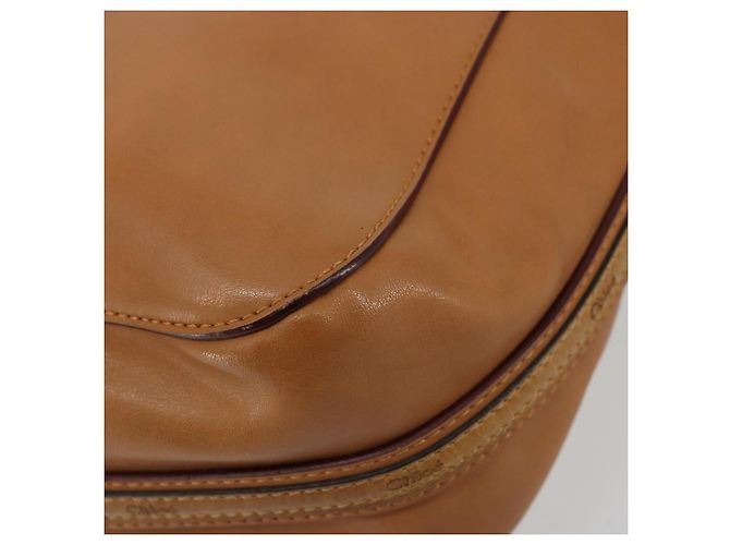 Chloé Borsa Tote Chloe in pelle beige oro Auth bs35139 D'oro - vista 15