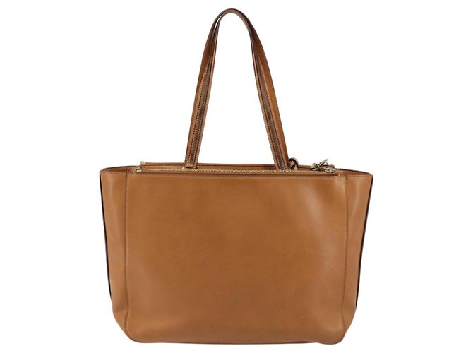 Chloé Borsa Tote Chloe in pelle beige oro Auth bs35139 D'oro - vista 2