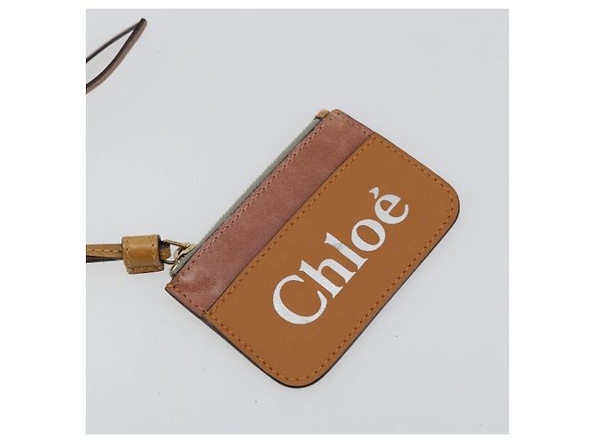 Chloé Borsa Tote Chloe in pelle beige oro Auth bs35139 D'oro - vista 23