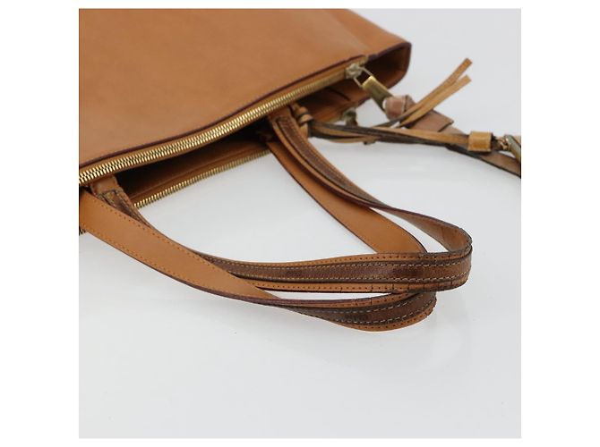 Chloé Borsa Tote Chloe in pelle beige oro Auth bs35139 D'oro - vista 7