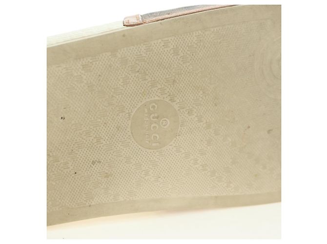 Sandali GUCCI Micro GG Supreme Disney PVC Beige Oro Auth 180388M D'oro - vista 15