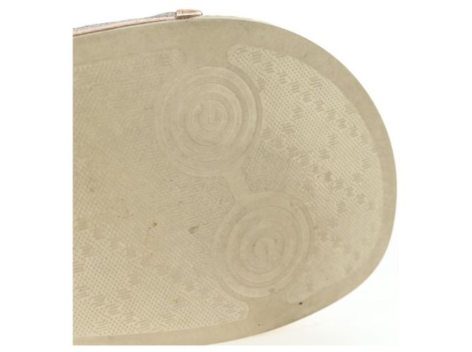 Sandali GUCCI Micro GG Supreme Disney PVC Beige Oro Auth 180388M D'oro - vista 16