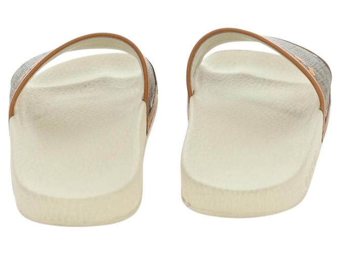 Sandali GUCCI Micro GG Supreme Disney PVC Beige Oro Auth 180388M D'oro - vista 2