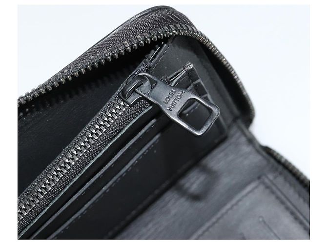 LOUIS VUITTON Monogram Empreinte Zippy Wallet Black M61864 LV Auth 140525 Nero - vista 10