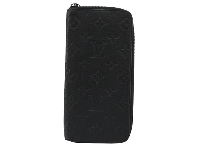 LOUIS VUITTON Monogram Empreinte Zippy Wallet Black M61864 LV Auth 140525 Nero - vista 13