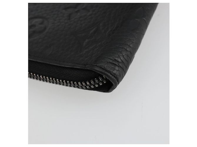 LOUIS VUITTON Monogram Empreinte Zippy Wallet Black M61864 LV Auth 140525 Nero - vista 15