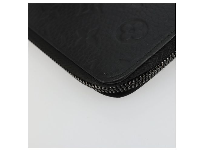 LOUIS VUITTON Monogram Empreinte Zippy Wallet Black M61864 LV Auth 140525 Nero - vista 16
