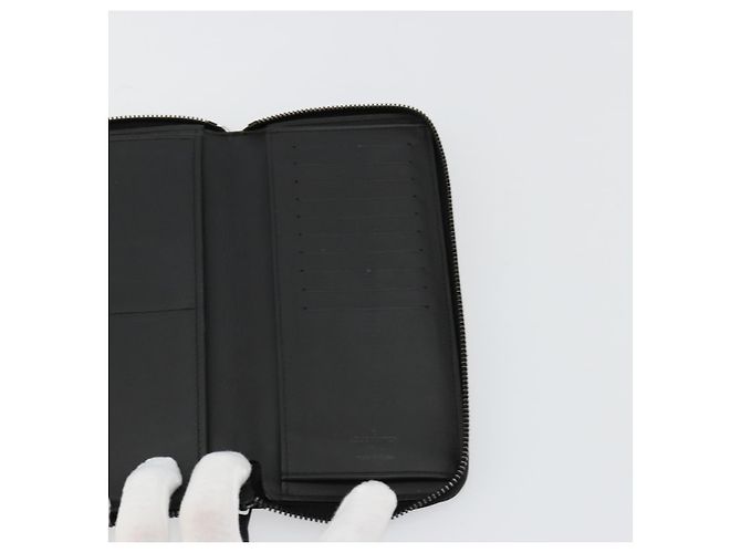 LOUIS VUITTON Monogram Empreinte Zippy Wallet Black M61864 LV Auth 140525 Nero - vista 17
