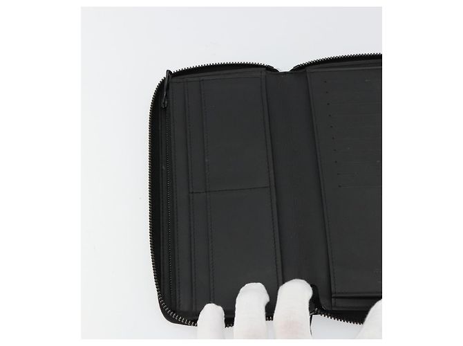 LOUIS VUITTON Monogram Empreinte Zippy Wallet Black M61864 LV Auth 140525 Nero - vista 18