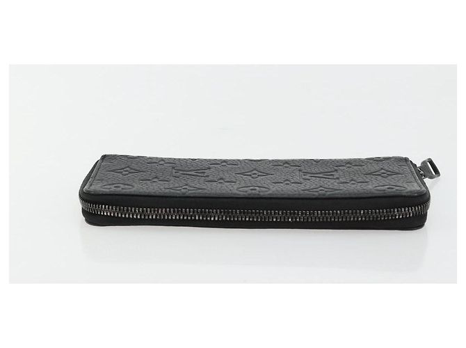 LOUIS VUITTON Monogram Empreinte Zippy Wallet Black M61864 LV Auth 140525 Nero - vista 3