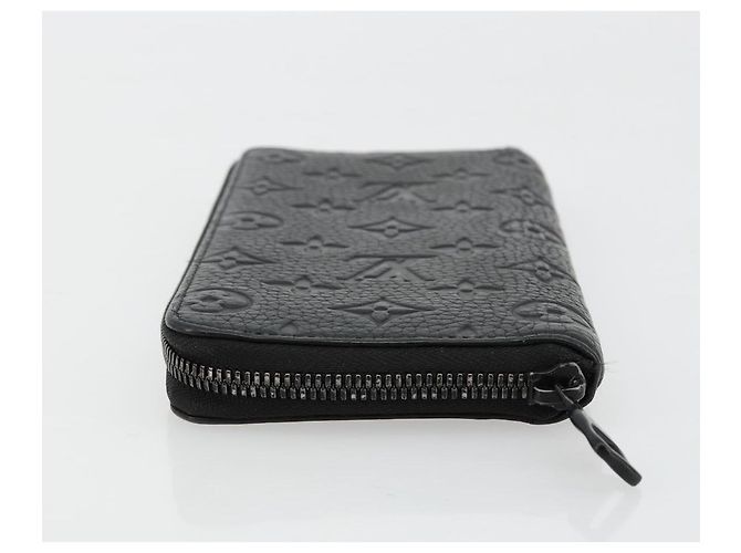 LOUIS VUITTON Monogram Empreinte Zippy Wallet Black M61864 LV Auth 140525 Nero - vista 5