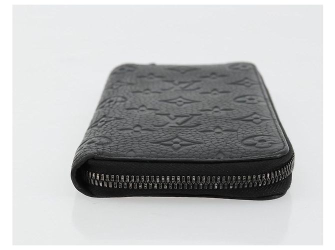LOUIS VUITTON Monogram Empreinte Zippy Wallet Black M61864 LV Auth 140525 Nero - vista 6