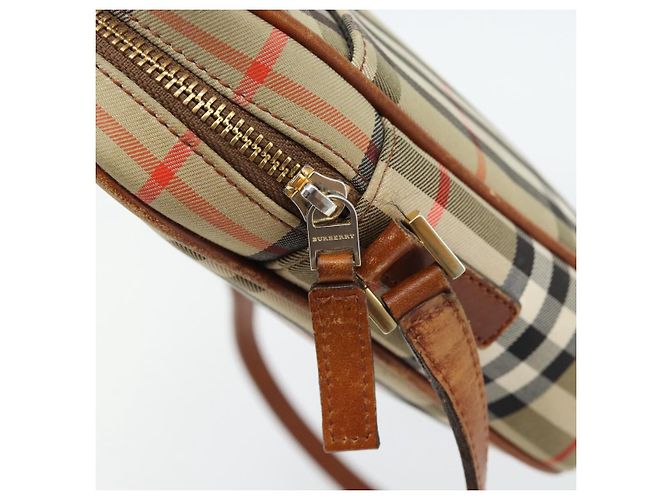 BURBERRY Nova Check Schultertasche Canvas Beige Gold Authentisch BA12930 Golden - Ansicht 10