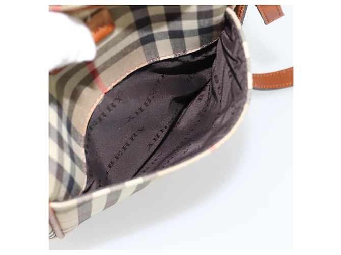 BURBERRY Nova Check Schultertasche Canvas Beige Gold Authentisch BA12930 Golden - Ansicht 12