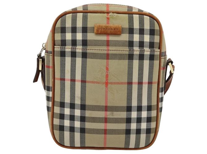 BURBERRY Nova Check Schultertasche Canvas Beige Gold Authentisch BA12930 Golden - Ansicht 13