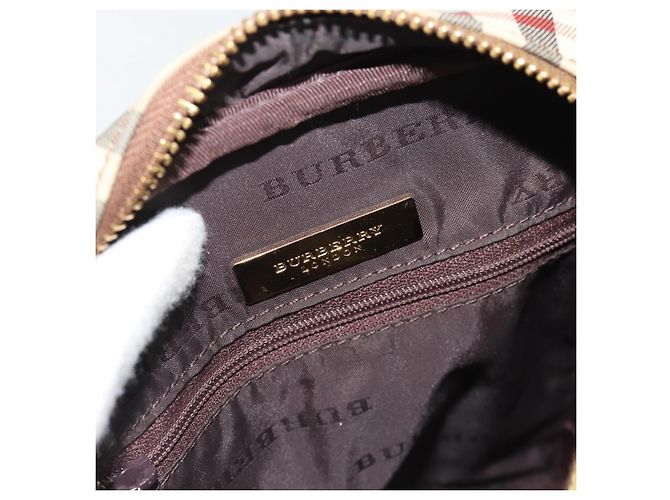 BURBERRY Nova Check Schultertasche Canvas Beige Gold Authentisch BA12930 Golden - Ansicht 17