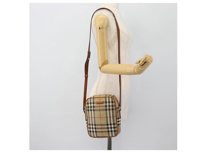 BURBERRY Nova Check Schultertasche Canvas Beige Gold Authentisch BA12930 Golden - Ansicht 22
