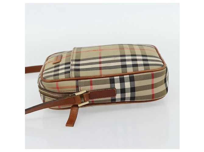 BURBERRY Nova Check Schultertasche Canvas Beige Gold Authentisch BA12930 Golden - Ansicht 3