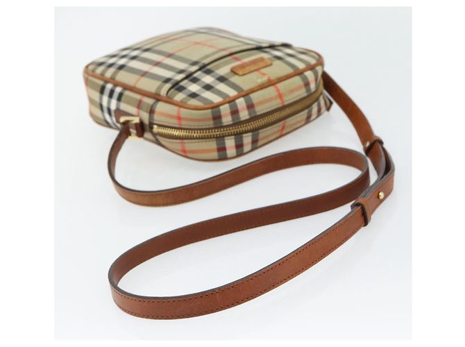 BURBERRY Nova Check Schultertasche Canvas Beige Gold Authentisch BA12930 Golden - Ansicht 7