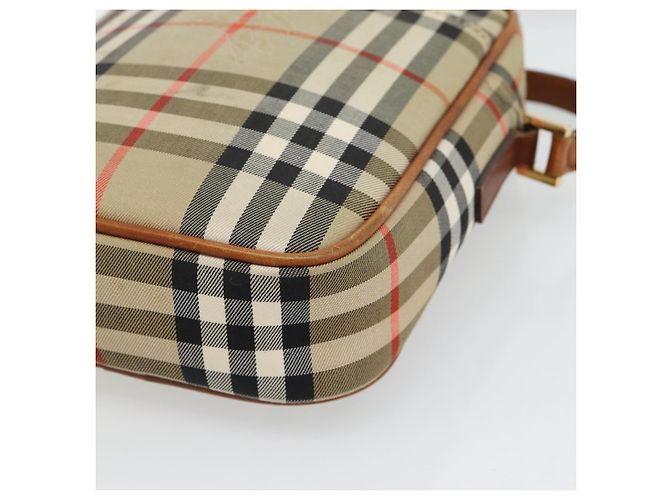 BURBERRY Nova Check Schultertasche Canvas Beige Gold Authentisch BA12930 Golden - Ansicht 9